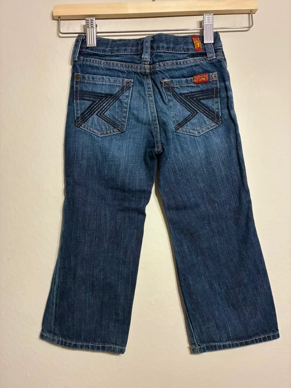 7 For All Mankind Dark Blue Relaxed Bootcut Jeans Size 3T